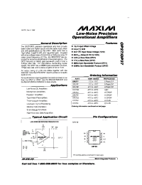 Datasheet OP27 manufacturer MAXIM