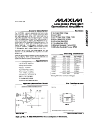 Datasheet OP27AJ производства MAXIM