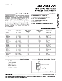 Datasheet REF01HSA manufacturer MAXIM