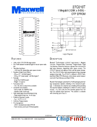 Datasheet 27C010T manufacturer Maxwell