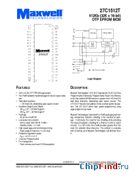 Datasheet 27C1512TRPDE manufacturer Maxwell