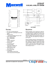Datasheet 27C512TRPDB-15 manufacturer Maxwell