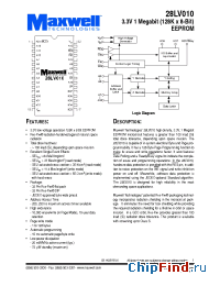 Datasheet 28LV010RPFE25 manufacturer Maxwell