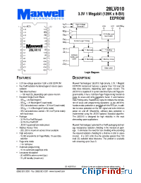 Datasheet 28LV010RPFI20 производства Maxwell