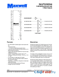 Datasheet 54LVTH162244RPFB manufacturer Maxwell