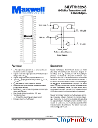 Datasheet 54LVTH162245RPFE manufacturer Maxwell