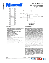 Datasheet 54LVTH162373RPFE manufacturer Maxwell