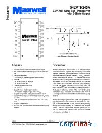 Datasheet 54LVTH245A manufacturer Maxwell