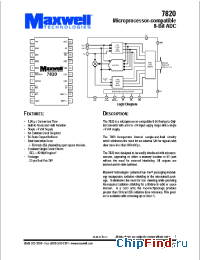 Datasheet 7820RPDE manufacturer Maxwell