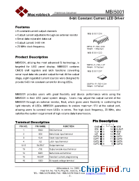 Datasheet MBI5001CD manufacturer Macroblock