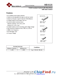 Datasheet MBI5028CP manufacturer Macroblock