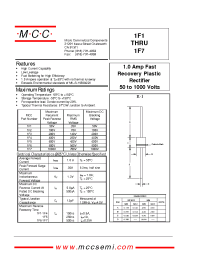 Datasheet 1F1 manufacturer MCC