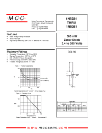Datasheet 1N5270 manufacturer MCC