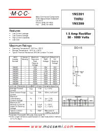 Datasheet 1N5391 manufacturer MCC