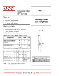 Datasheet 1N5711 manufacturer MCC