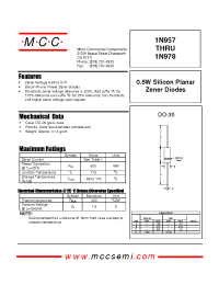 Datasheet 1N959 manufacturer MCC