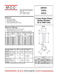 Datasheet 2W06 manufacturer MCC