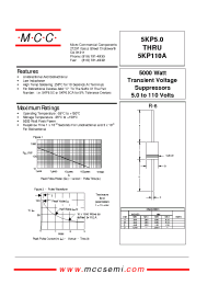 Datasheet 5KP10A manufacturer MCC