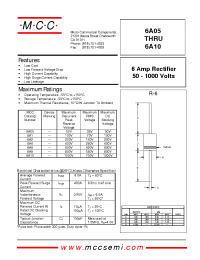 Datasheet 6A10 manufacturer MCC