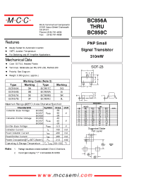 Datasheet BC858C manufacturer MCC