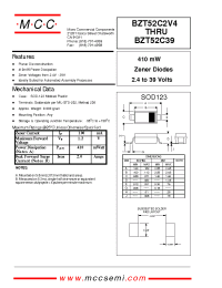 Datasheet BZT52C2V4 manufacturer MCC