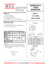 Datasheet BZX84C10 производства MCC