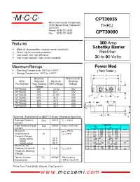 Datasheet CPT30035 manufacturer MCC