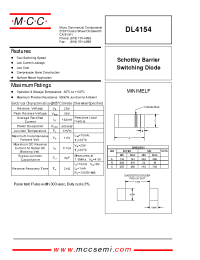 Datasheet DL4154 manufacturer MCC