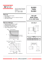 Datasheet DL5235 manufacturer MCC