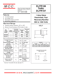 Datasheet DLFR107 manufacturer MCC