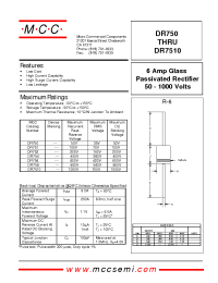 Datasheet DR754 manufacturer MCC