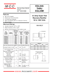 Datasheet EGL34J manufacturer MCC