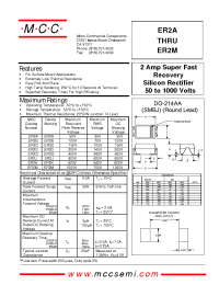 Datasheet ER2B manufacturer MCC