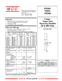 Datasheet ER302 manufacturer MCC