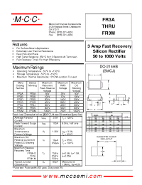 Datasheet FR3K manufacturer MCC