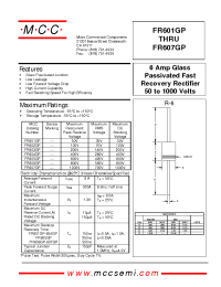 Datasheet FR602GP manufacturer MCC