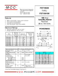 Datasheet FST10045 manufacturer MCC