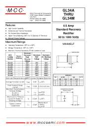 Datasheet GL34M manufacturer MCC