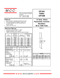 Datasheet GP10A manufacturer MCC
