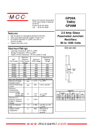 Datasheet GP20A manufacturer MCC