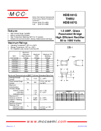 Datasheet HDB103G manufacturer MCC