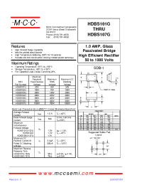 Datasheet HDBS103G manufacturer MCC