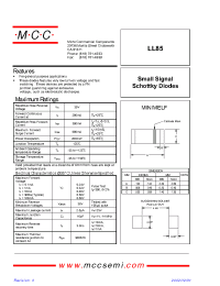 Datasheet LL85 manufacturer MCC
