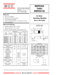 Datasheet MBR0560 manufacturer MCC
