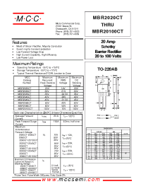 Datasheet MBR2030CT manufacturer MCC