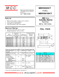 Datasheet MBR300100CT manufacturer MCC