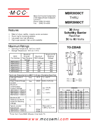 Datasheet MBR3035CT manufacturer MCC