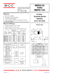 Datasheet MBRX180 manufacturer MCC