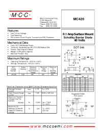 Datasheet MC420 manufacturer MCC