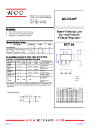 Datasheet MC79L06F manufacturer MCC